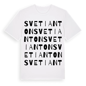 Sveti Anton ordlek t-shirt – ekologisk bomull t-shirt från Pinshirt