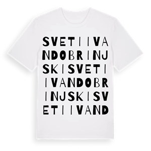 Sveti Ivan Dobrinjski ordlek t-shirt – ekologisk bomull t-shirt från Pinshirt