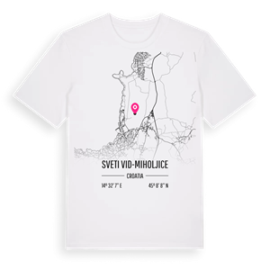 Sveti Vid-Miholjice karta t-shirt – ekologisk bomull t-shirt från Pinshirt