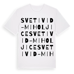 Sveti Vid-Miholjice ordlek t-shirt – ekologisk bomull t-shirt från Pinshirt