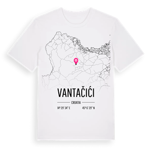 Vantačići karta t-shirt – ekologisk bomull t-shirt från Pinshirt