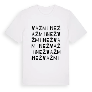 Važminež ordlek t-shirt – ekologisk bomull t-shirt från Pinshirt
