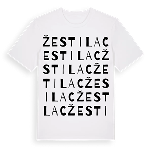 Žestilac ordlek t-shirt – ekologisk bomull t-shirt från Pinshirt