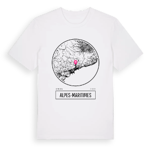 Alpes-Maritimes t-shirt – ekologisk bomull t-shirt från Pinshirt