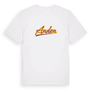 Andon baseball t-shirt – ekologisk bomull t-shirt från Pinshirt