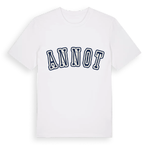 Annot college t-shirt – ekologisk bomull t-shirt från Pinshirt