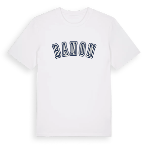 Banon college t-shirt – ekologisk bomull t-shirt från Pinshirt