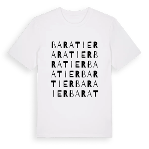 Baratier ordlek t-shirt – ekologisk bomull t-shirt från Pinshirt