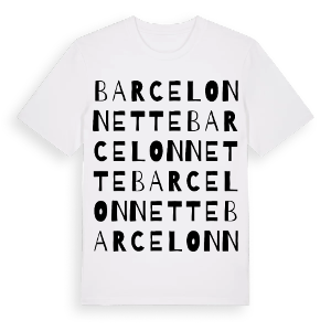 Barcelonnette ordlek t-shirt – ekologisk bomull t-shirt från Pinshirt
