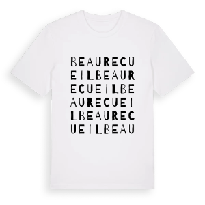 Beaurecueil ordlek t-shirt – ekologisk bomull t-shirt från Pinshirt