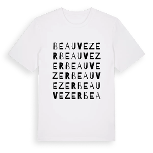 Beauvezer ordlek t-shirt – ekologisk bomull t-shirt från Pinshirt