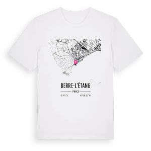 Berre-l'Étang karta t-shirt – ekologisk bomull t-shirt från Pinshirt
