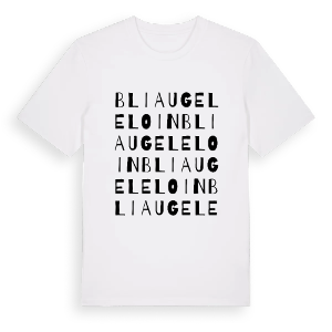 Bliauge le Loin ordlek t-shirt – ekologisk bomull t-shirt från PinShirt