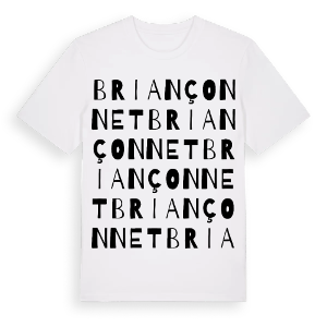Briançonnet ordlek t-shirt – ekologisk bomull t-shirt från Pinshirt