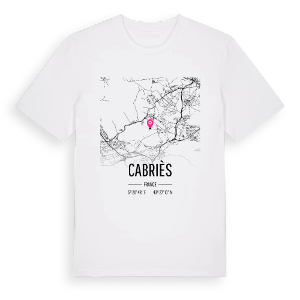 Cabriès karta t-shirt – ekologisk bomull t-shirt från Pinshirt