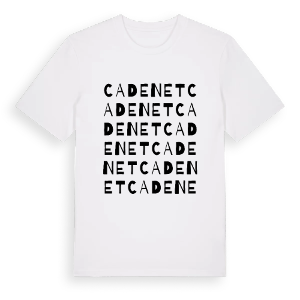 Cadenet ordlek t-shirt – ekologisk bomull t-shirt från Pinshirt