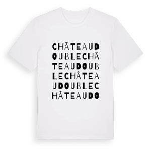 Châteaudouble ordlek t-shirt – ekologisk bomull t-shirt från Pinshirt