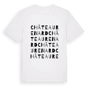 Châteaurenard ordlek t-shirt – ekologisk bomull t-shirt från Pinshirt