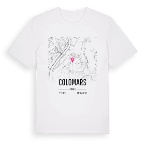 Colomars karta t-shirt – ekologisk bomull t-shirt från Pinshirt