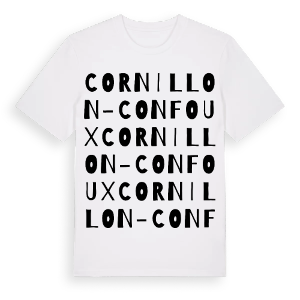 Cornillon-Confoux ordlek t-shirt – ekologisk bomull t-shirt från Pinshirt