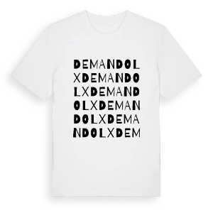 Demandolx ordlek t-shirt – ekologisk bomull t-shirt från Pinshirt