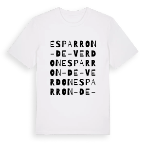 Esparron-de-Verdon ordlek t-shirt – ekologisk bomull t-shirt från Pinshirt