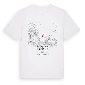 Évenos karta t-shirt – ekologisk bomull t-shirt från Pinshirt