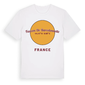 Faucon-de-Barcelonnette cirkel t-shirt – ekologisk bomull t-shirt från Pinshirt