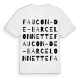 Faucon-de-Barcelonnette ordlek t-shirt
