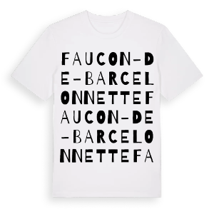 Faucon-de-Barcelonnette ordlek t-shirt – ekologisk bomull t-shirt från Pinshirt