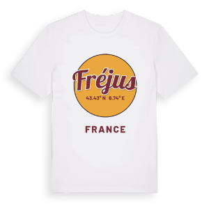 Fréjus cirkel t-shirt – ekologisk bomull t-shirt från Pinshirt