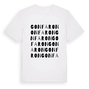 Gonfaron ordlek t-shirt – ekologisk bomull t-shirt från Pinshirt