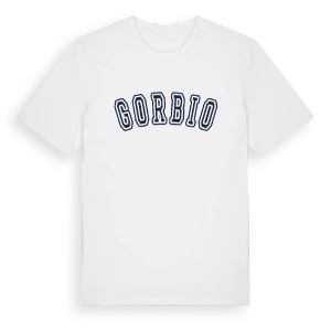 Gorbio college t-shirt – ekologisk bomull t-shirt från Pinshirt