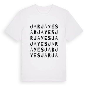 Jarjayes ordlek t-shirt – ekologisk bomull t-shirt från Pinshirt