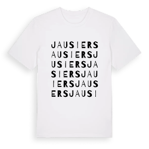 Jausiers ordlek t-shirt – ekologisk bomull t-shirt från Pinshirt