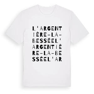 L'Argentière-la-Bessée ordlek t-shirt – ekologisk bomull t-shirt från Pinshirt