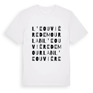 L'Eouvière de Mourlan ordlek t-shirt – ekologisk bomull t-shirt från Pinshirt