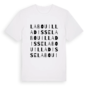 La Bouilladisse ordlek t-shirt – ekologisk bomull t-shirt från Pinshirt