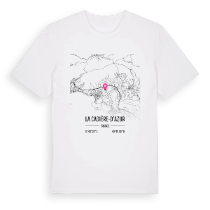 La Cadière-d'Azur karta t-shirt – ekologisk bomull t-shirt från Pinshirt