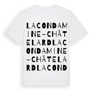 La Condamine-Châtelard ordlek t-shirt – ekologisk bomull t-shirt från Pinshirt