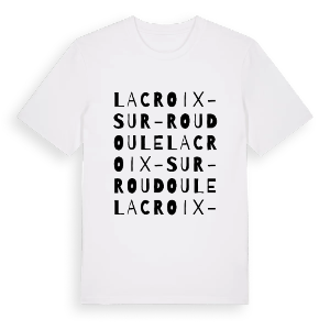 La Croix-sur-Roudoule ordlek t-shirt – ekologisk bomull t-shirt från PinShirt
