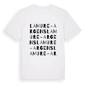 La Mure-Argens ordlek t-shirt – ekologisk bomull t-shirt från Pinshirt