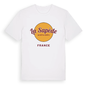 La Sapède cirkel t-shirt – ekologisk bomull t-shirt från Pinshirt