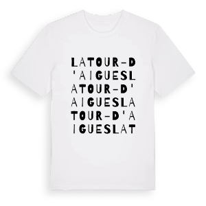 La Tour-d'Aigues ordlek t-shirt – ekologisk bomull t-shirt från Pinshirt