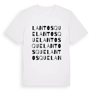 Lantosque ordlek t-shirt – ekologisk bomull t-shirt från Pinshirt