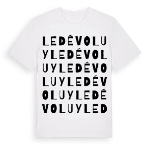 Le Dévoluy ordlek t-shirt – ekologisk bomull t-shirt från Pinshirt
