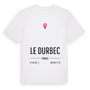 Le Durbec karta t-shirt – ekologisk bomull t-shirt från Pinshirt