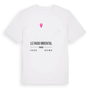 Le Faou Oriental karta t-shirt – ekologisk bomull t-shirt från Pinshirt