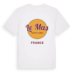 Le Mas cirkel t-shirt – ekologisk bomull t-shirt från Pinshirt