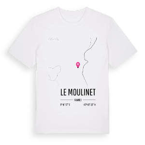 Le Moulinet karta t-shirt – ekologisk bomull t-shirt från Pinshirt